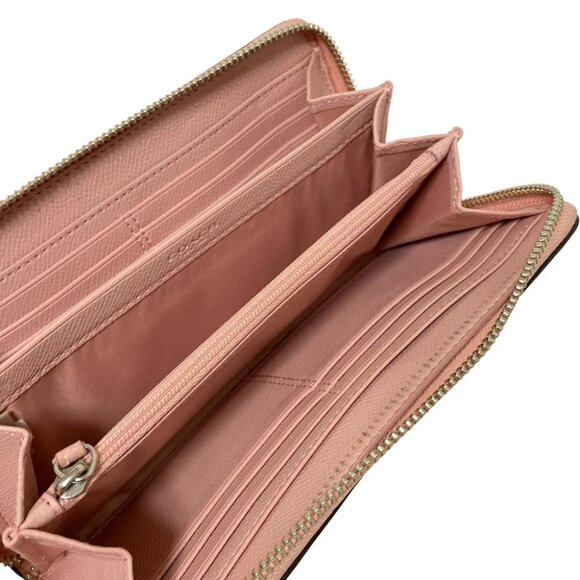 COACH Luxury Debossed Signature Patent Accordion Zip Around - Picture 5 of 8